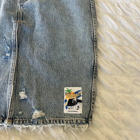 Filles A PAPA isko streetwear denim skirt - Picture 2 of 9